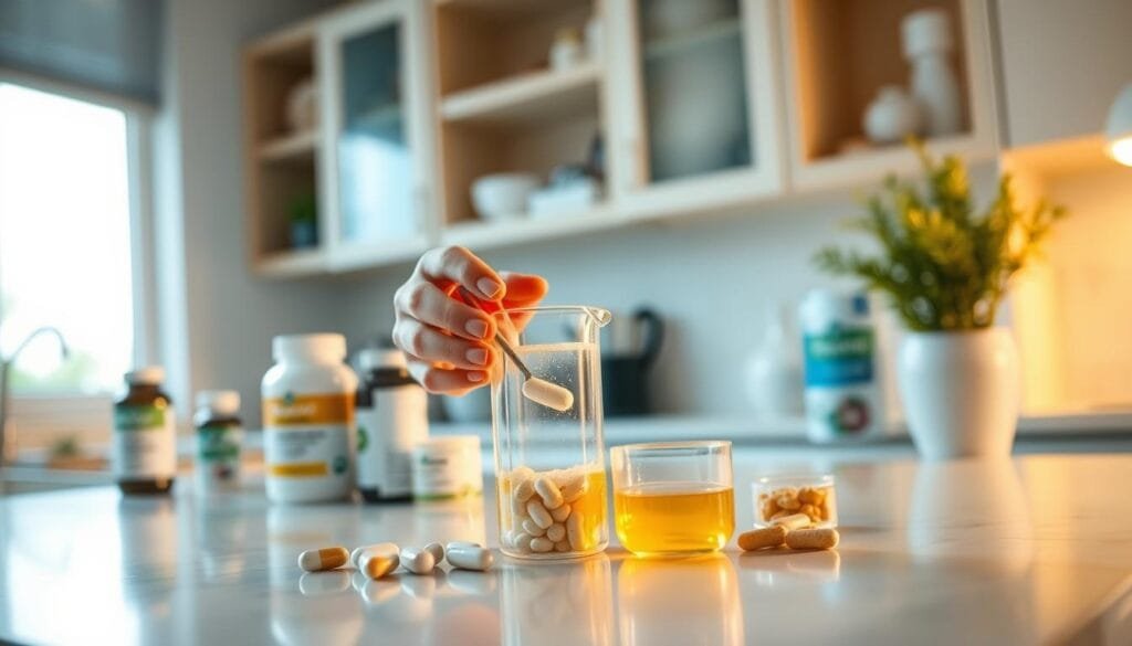 Mixing instructions for health supplements