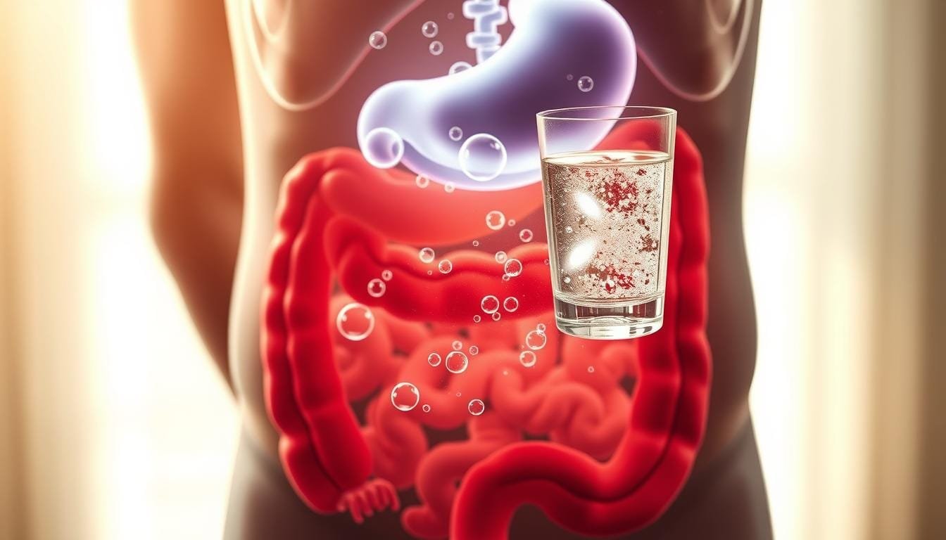 What does hydrogen water do to the gut?