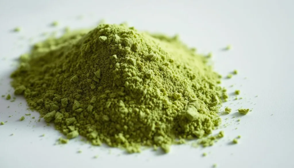 A close-up shot of a mound of finely ground, vibrant green barley powder, lit from above with soft, diffused natural lighting. The powder has a fine, powdery texture, with subtle highlights and shadows that accentuate its verdant hue. The image is framed to showcase the powder's purity and vibrancy, conveying a sense of wellness, purity, and authenticity. The background is a simple, clean white or light-colored surface, allowing the barley powder to be the central focus. The overall mood is one of tranquility, health, and natural goodness. A close-up shot of a mound of finely ground, vibrant green barley powder, lit from above with soft, diffused natural lighting. The powder has a fine, powdery texture, with subtle highlights and shadows that accentuate its verdant hue. The image is framed to showcase the powder's purity and vibrancy, conveying a sense of wellness, purity, and authenticity. The background is a simple, clean white or light-colored surface, allowing the barley powder to be the central focus. The overall mood is one of tranquility, health, and natural goodness.