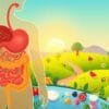 A vibrant illustration showcasing the intricate world of gut health. In the foreground, a stylized cross-section of the human digestive system, highlighting the delicate balance of beneficial bacteria. The middle ground features a lush, verdant landscape dotted with probiotic-rich foods, such as fermented vegetables, yogurt, and kefir. In the background, a warm, glowing sunrise casts a serene, natural light, symbolizing the rejuvenating power of a healthy gut. The overall composition conveys a sense of harmony, vitality, and the importance of nourishing our internal ecosystems for optimal gastric well-being.