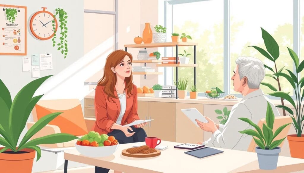 Image of a nutritionist consulting with a client
