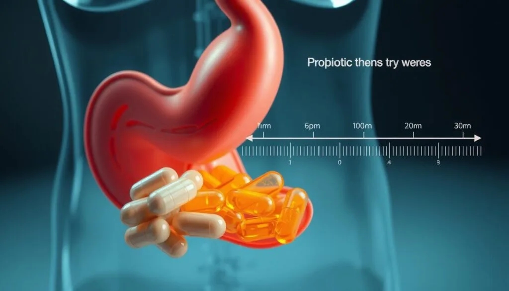 probiotic timing and stomach acid
