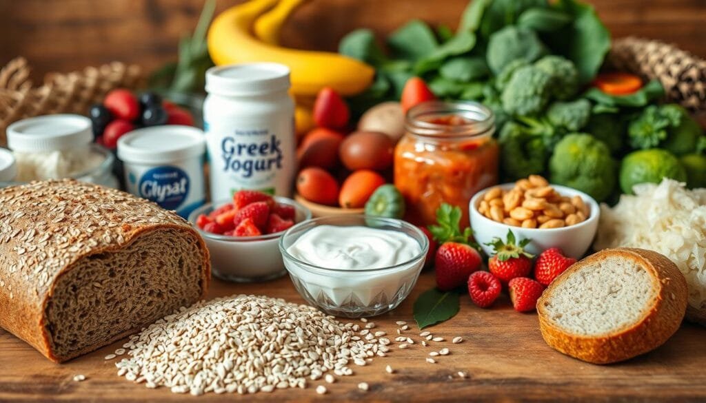 fiber and probiotic rich foods