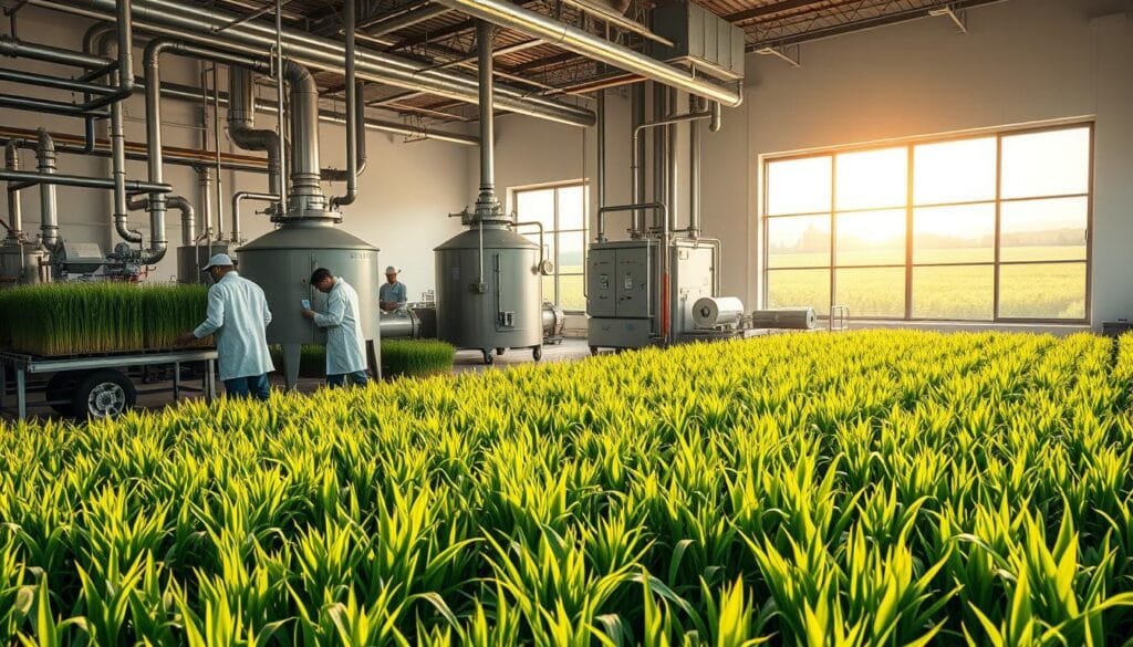 organic barley grass supplement production