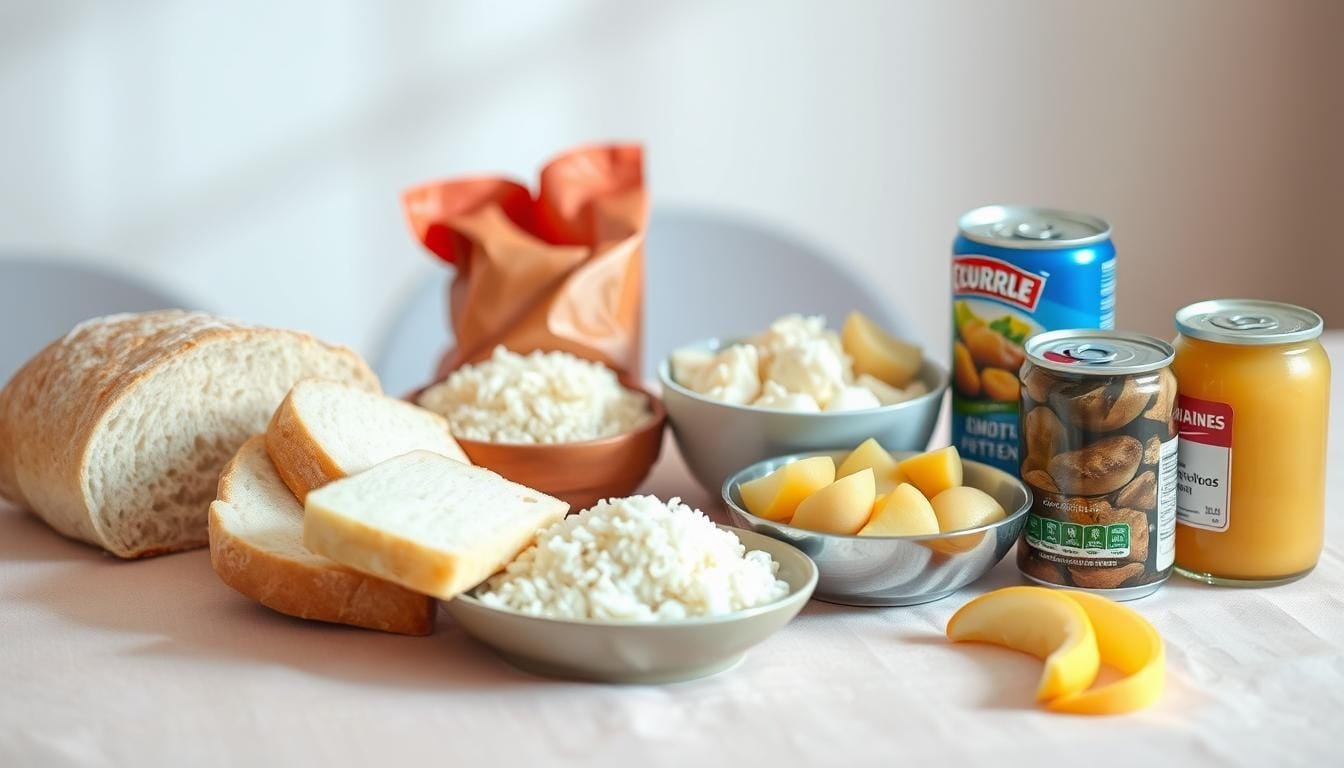 What conditions require a low-fiber diet?