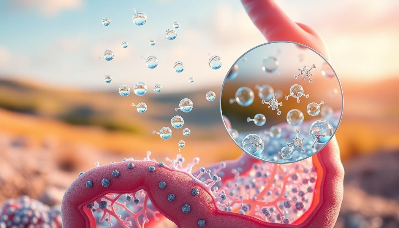 What does hydrogen water do to the gut?