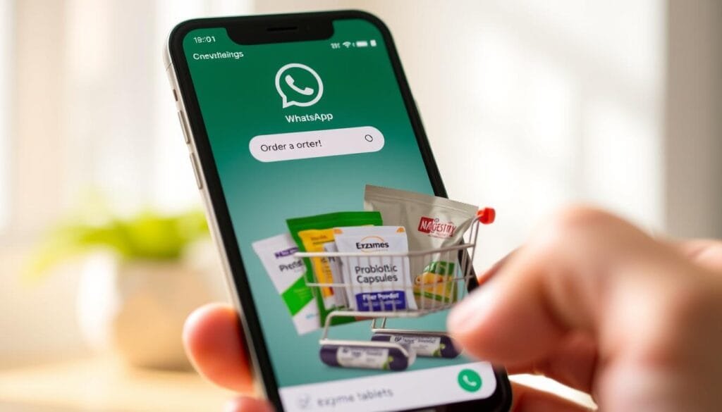 WhatsApp ordering for digestive supplements