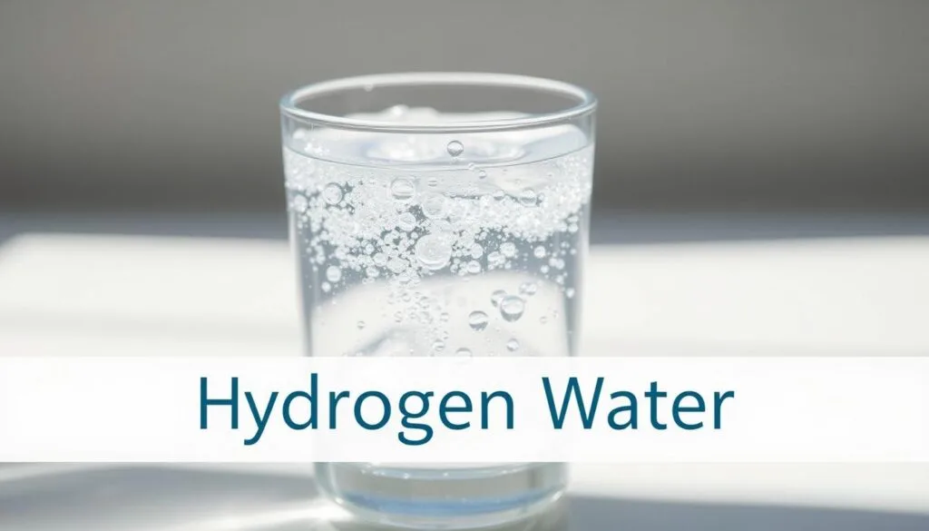 A sparkling glass of clear water, with delicate bubbles gently rising to the surface, illuminated by soft, natural light. In the foreground, a label showcases the words "Hydrogen Water", rendered in a sleek, modern font. The background features a clean, minimalist setting, emphasizing the purity and simplicity of the product. The overall mood is one of freshness, purity, and health-conscious appeal, suitable for an article comparing hydrogen water to ionized water machines. A sparkling glass of clear water, with delicate bubbles gently rising to the surface, illuminated by soft, natural light. In the foreground, a label showcases the words "Hydrogen Water", rendered in a sleek, modern font. The background features a clean, minimalist setting, emphasizing the purity and simplicity of the product. The overall mood is one of freshness, purity, and health-conscious appeal, suitable for an article comparing hydrogen water to ionized water machines.