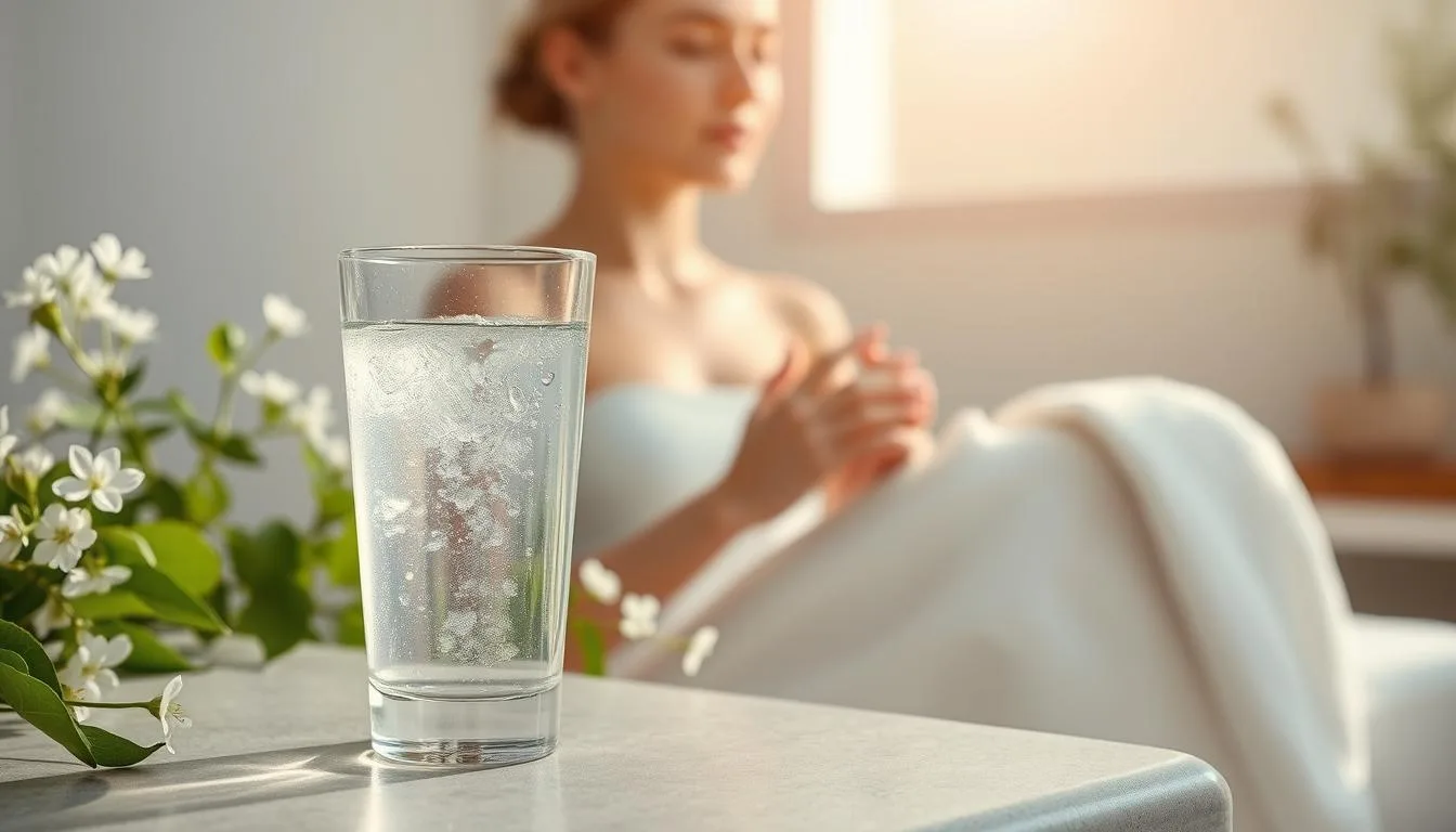 Hydrogen water for stretch marks