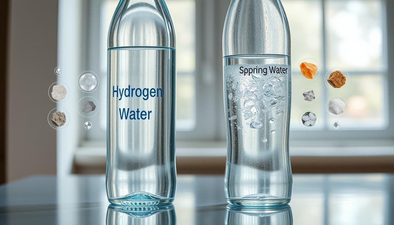Hydrogen water vs spring water minerals