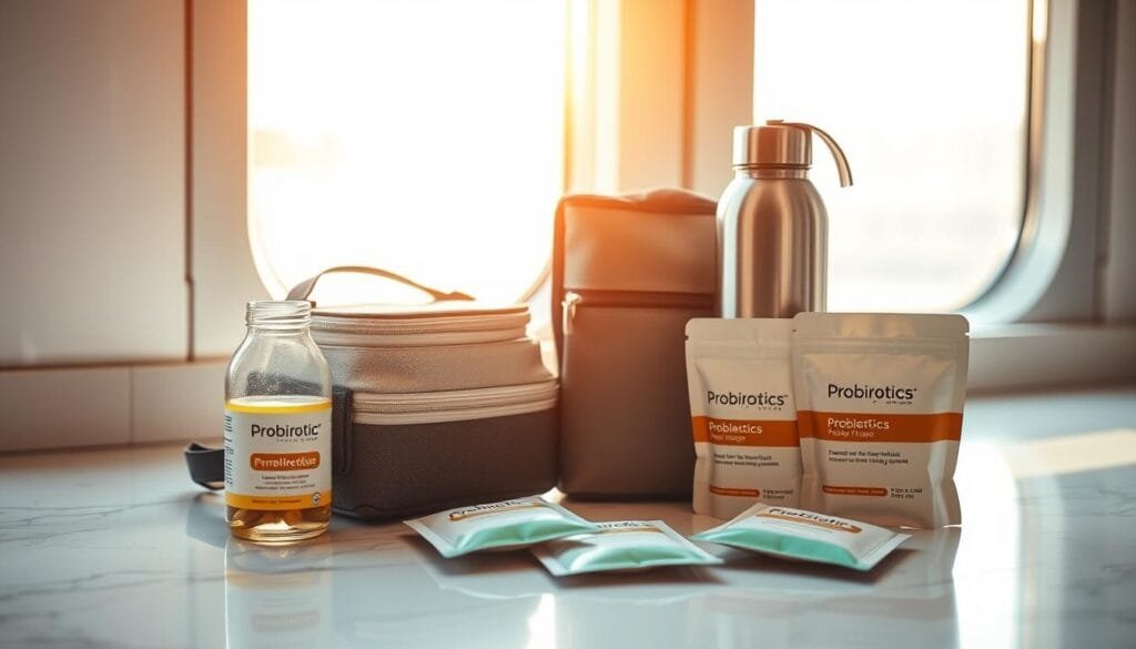 Probiotic travel routine preparation