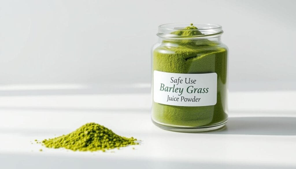 safe use barley grass juice powder