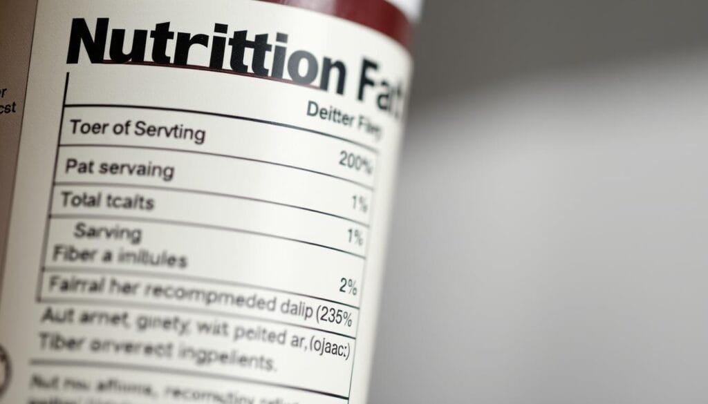 dietary fiber label